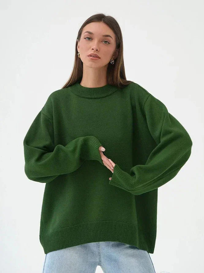 Soft Oversized Ladies Warm Knit Sweater - OutfitLondon