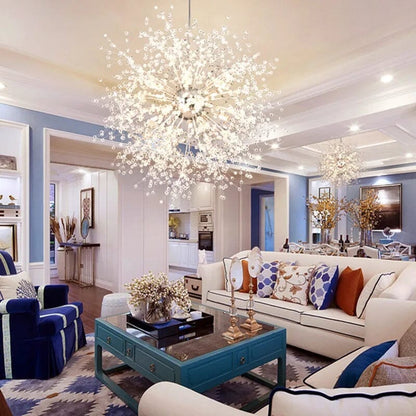 Elegant Crystal Flower Hanging Light Fixture