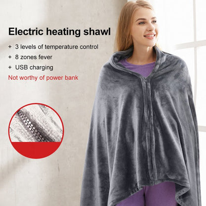 Electric Heating Plush Blanket-USB Heating Warm Shawl