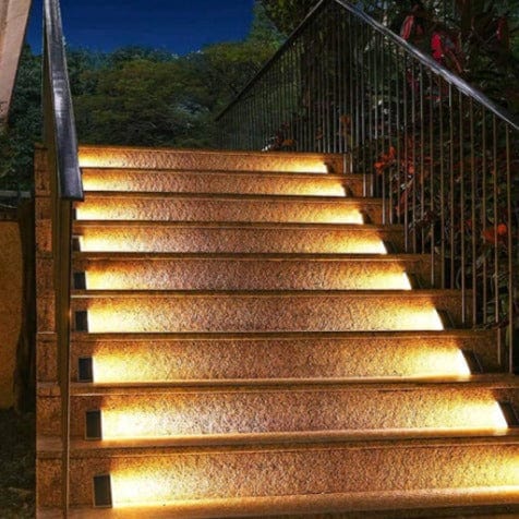 4 Packs Solar-Powered Outdoor Stair Lights