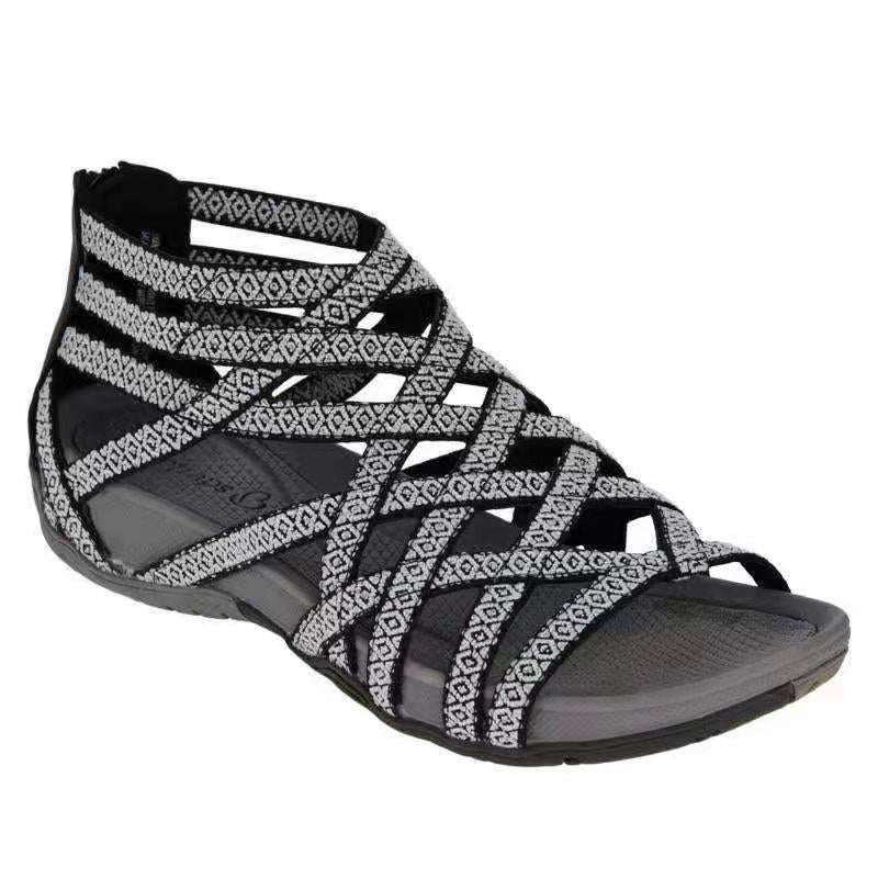 Round Toe Hollow Roman Gladiator Beach Wedge Sandals