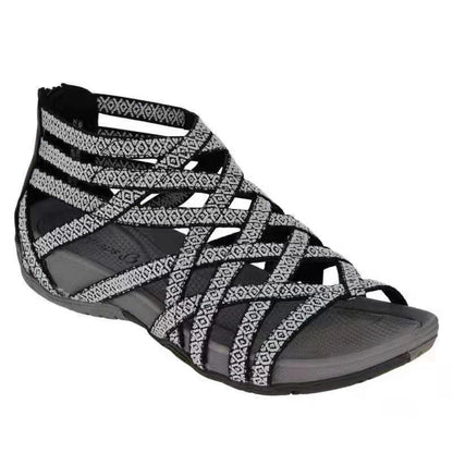 Round Toe Hollow Roman Gladiator Beach Wedge Sandals