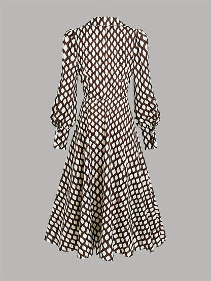 Classic Geometric Pattern Women's Dress