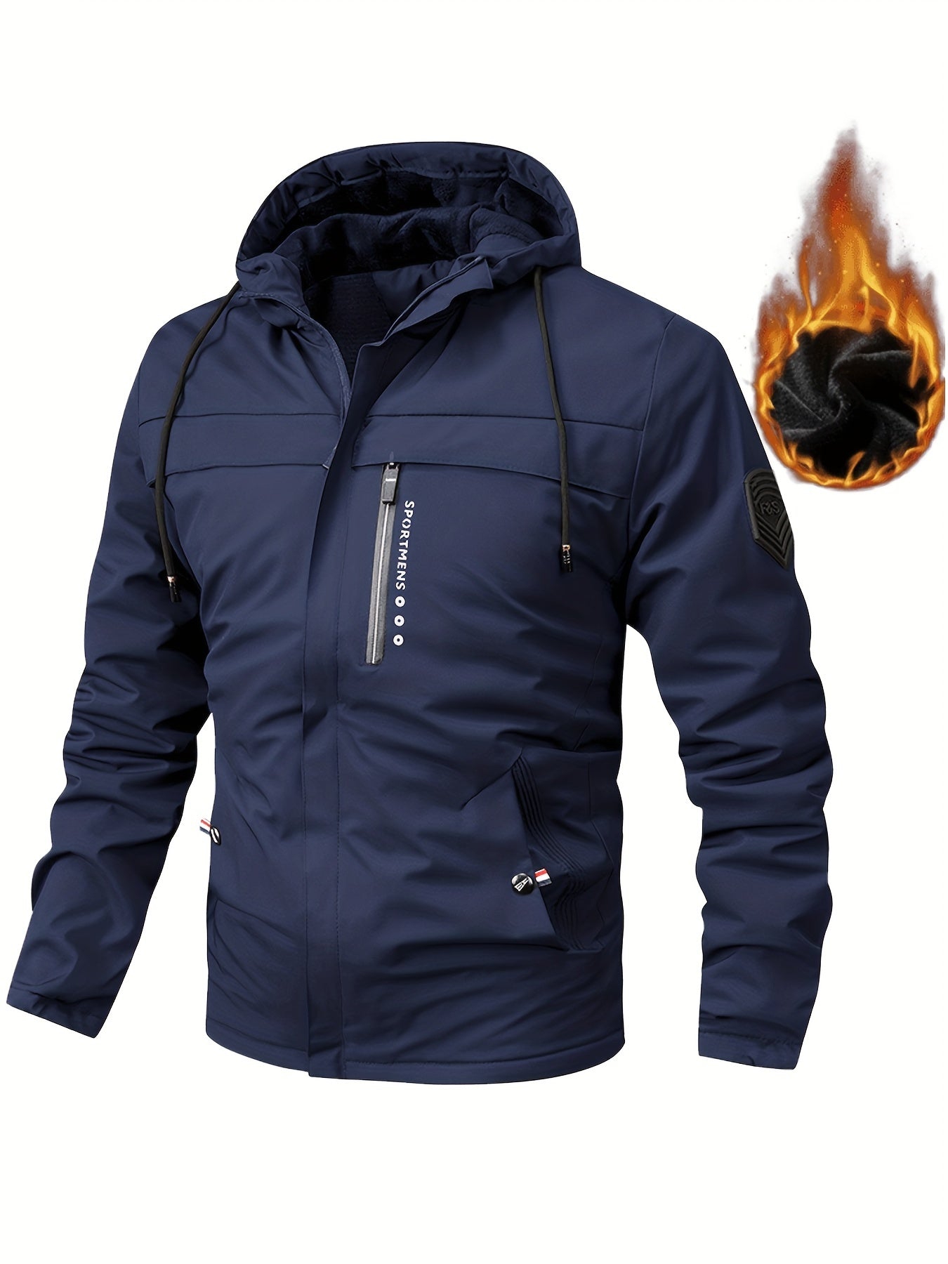 Warm Water Resistant Mens Hoodie Outdoor Coat