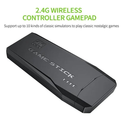 Mini 4K HDMI TV Game Stick 10000+ Retro Games Console + 2 Controller