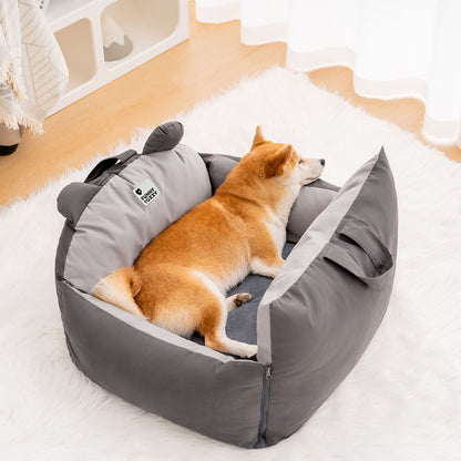 Bear Ears Pet Car Safety Bed Dog Car Seat Bed