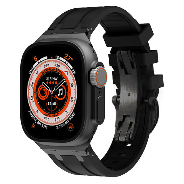 Strong Rubber Band for Apple Watch with Stainless Steel Buckle