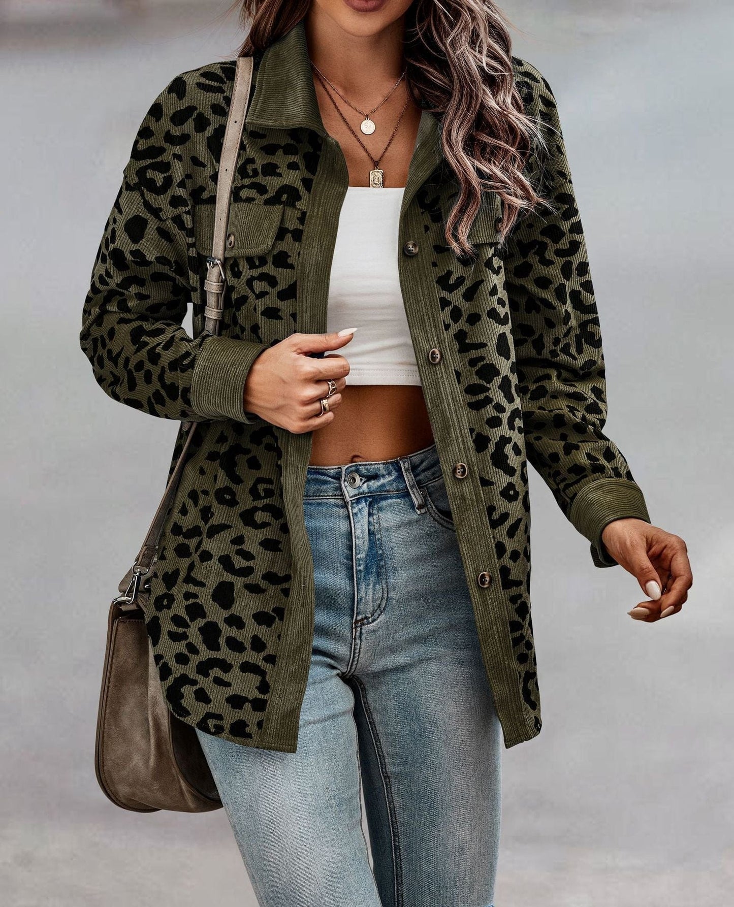 Fashionable Animal Print Spring Jacket