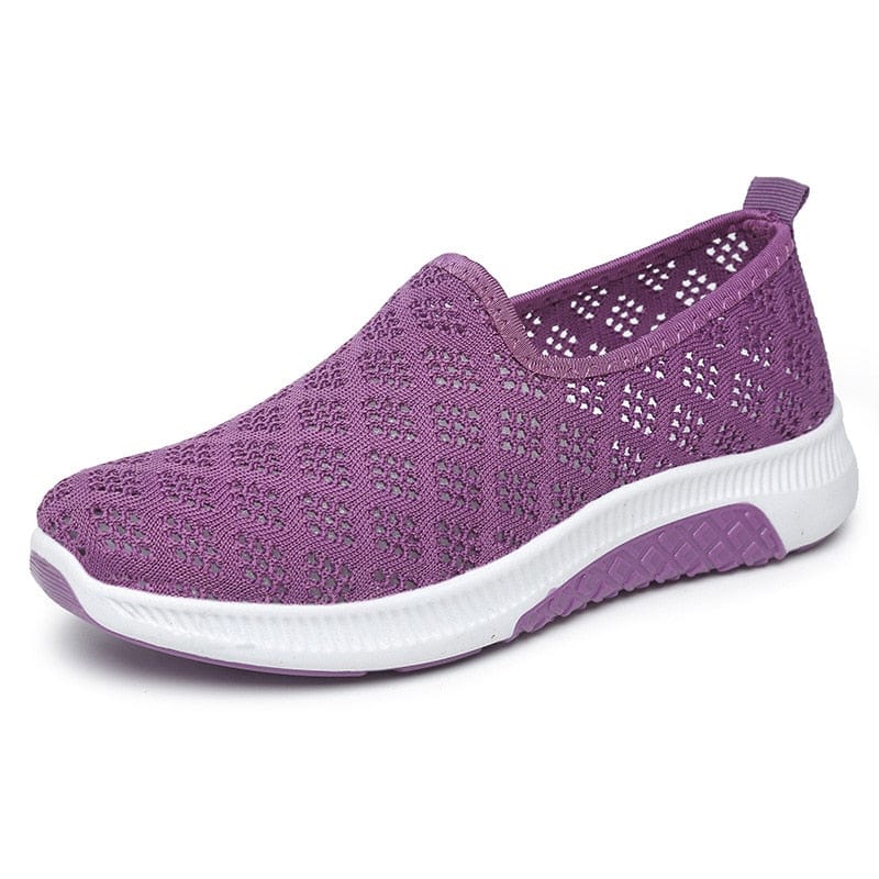 Slide Hollow Out Round Toe Casual Women Sneakers For Bunions