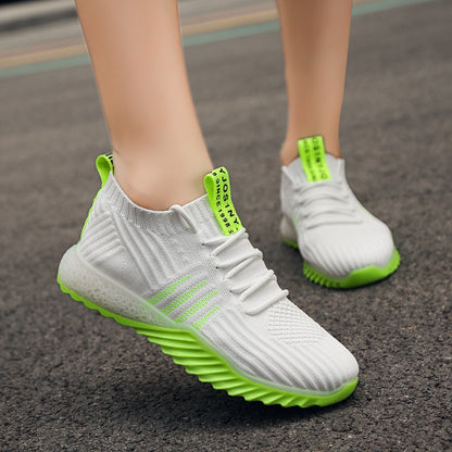 Colorblock Knitted Sneakers For Women