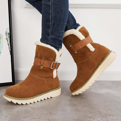 Warm Non Slip Ankle Snow Boots Winter Fur Lining Booties8945