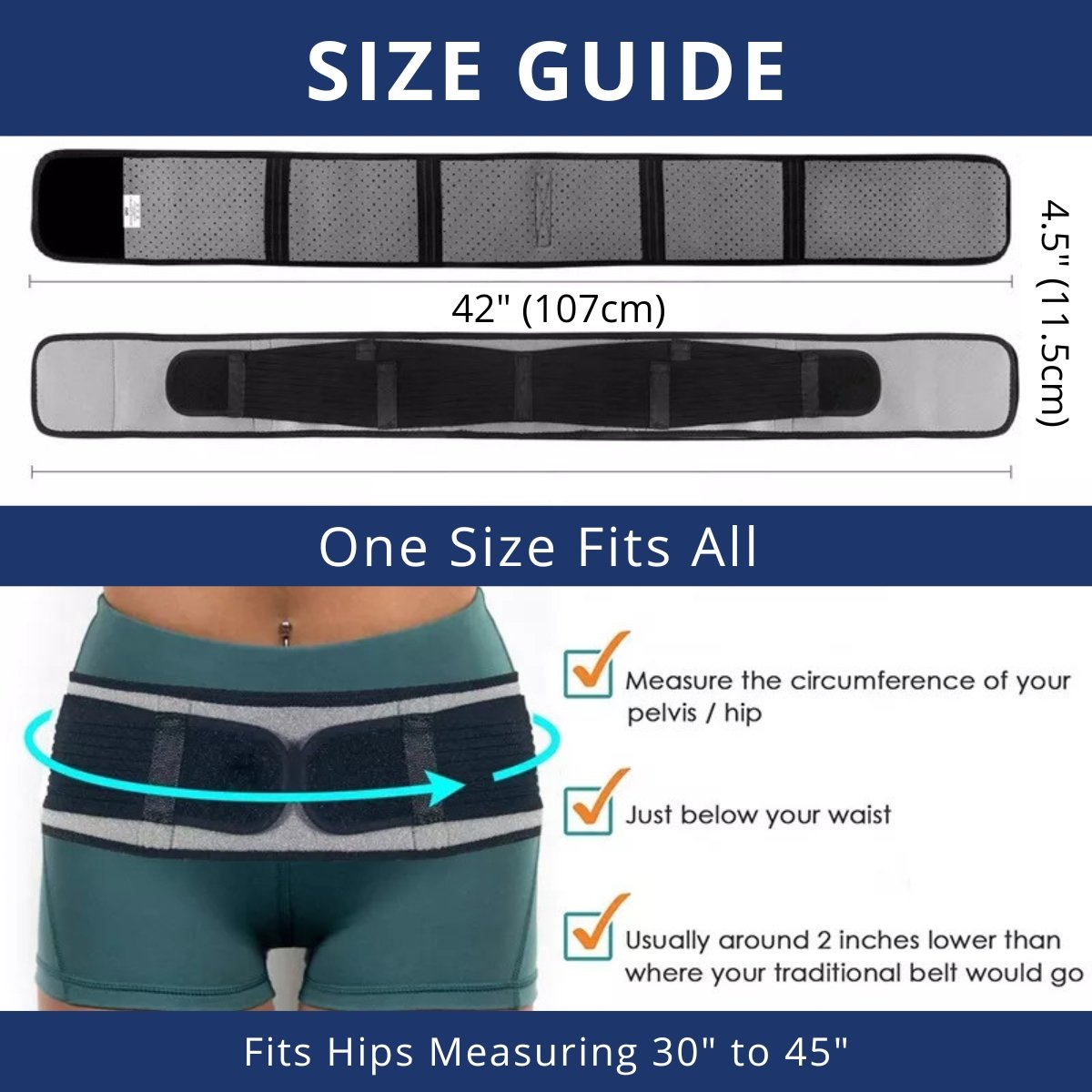 Belt - Sacroiliac, Sciatica & Lower Back Pain Belt