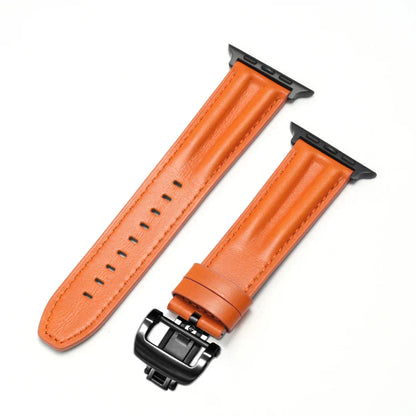 Classic Metal Strap Apple Watch Band With Silver Buckle