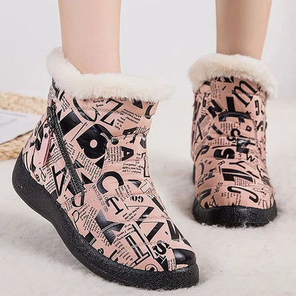 Stylish Women's Snow Boots with Fun Prints