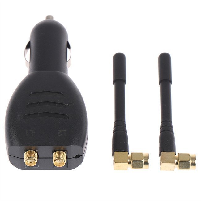 Mini Car GPS Blocker Signal Jammer 2 Antenna Dual-Channel