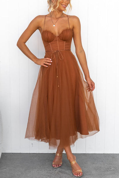 Beautiful Lace Corset Waist Dress