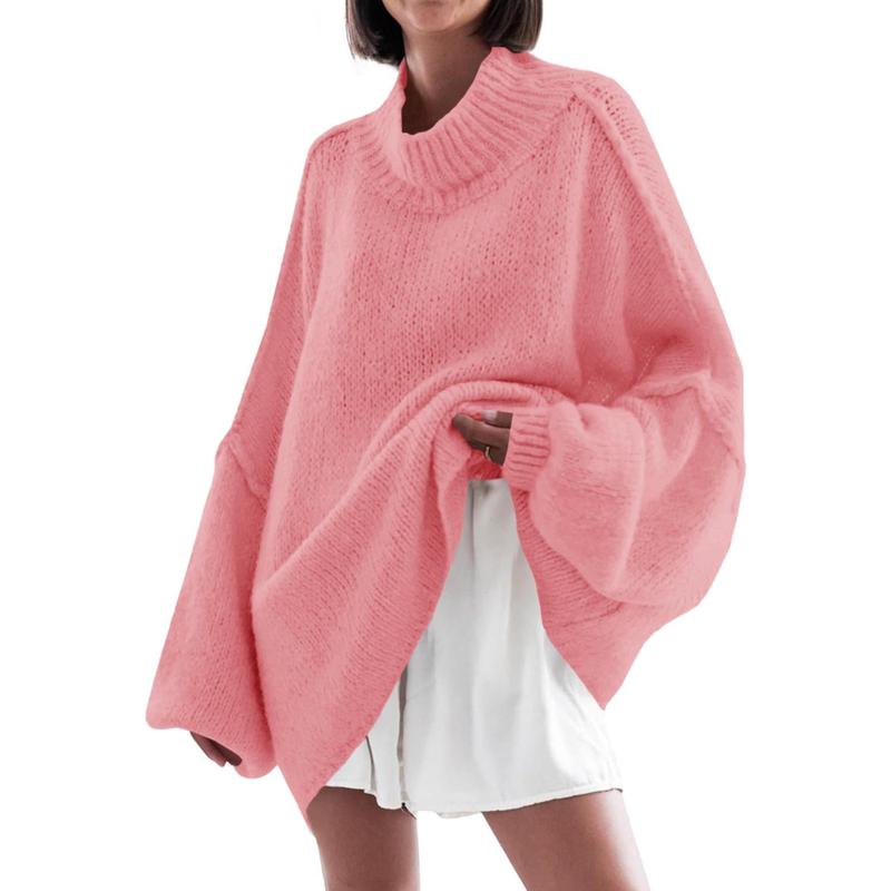 Soft Women's Long Sleeve Knit Casual Sweater Tunic