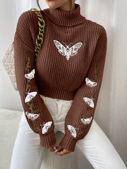 Cozy Women's Floral Knit Sweater