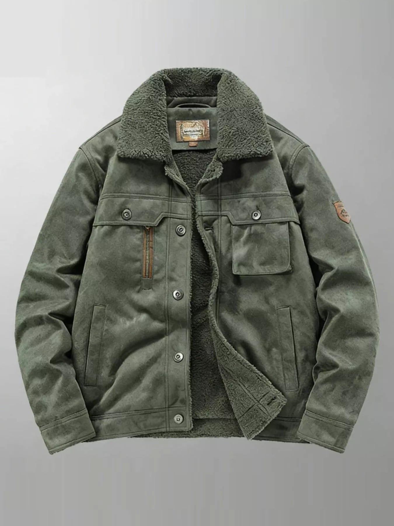 Large Men's Thick Fleece Lined Jacket - OutfitLondon