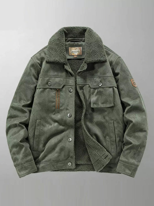 Large Men's Thick Fleece Lined Jacket - OutfitLondon