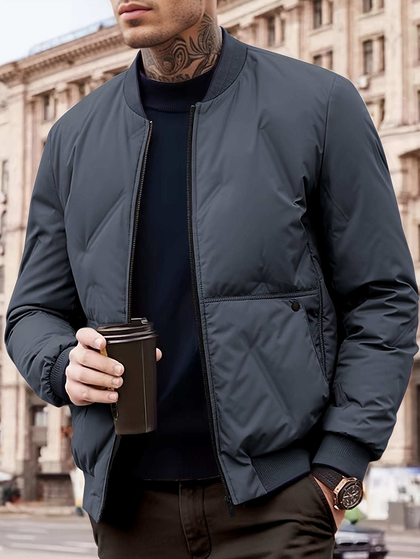 Insulated Water Resistant Mens Puffer Coat