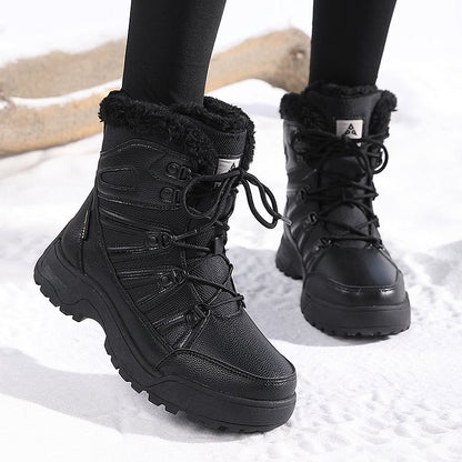 Warm Fuzzy Lace Up Ankle Boots for Women