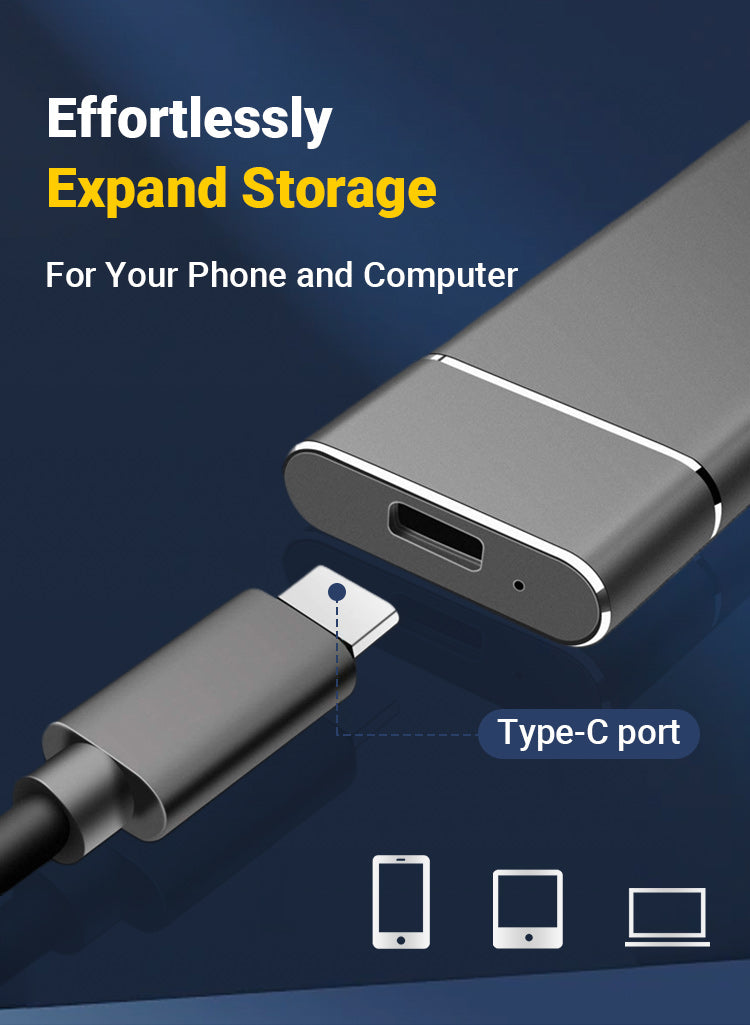 Portable 16TB SSD External Hard Drive