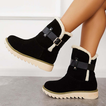 Warm Non Slip Ankle Snow Boots Winter Fur Lining Booties8945