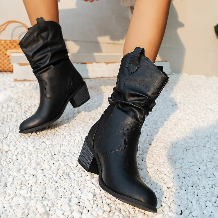 Stylish Ladies Cowboy Ankle Boots