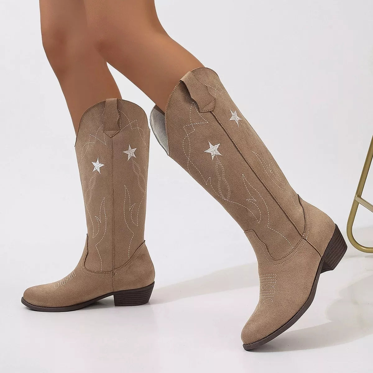 Tough Western Stitched Cowboy Boots