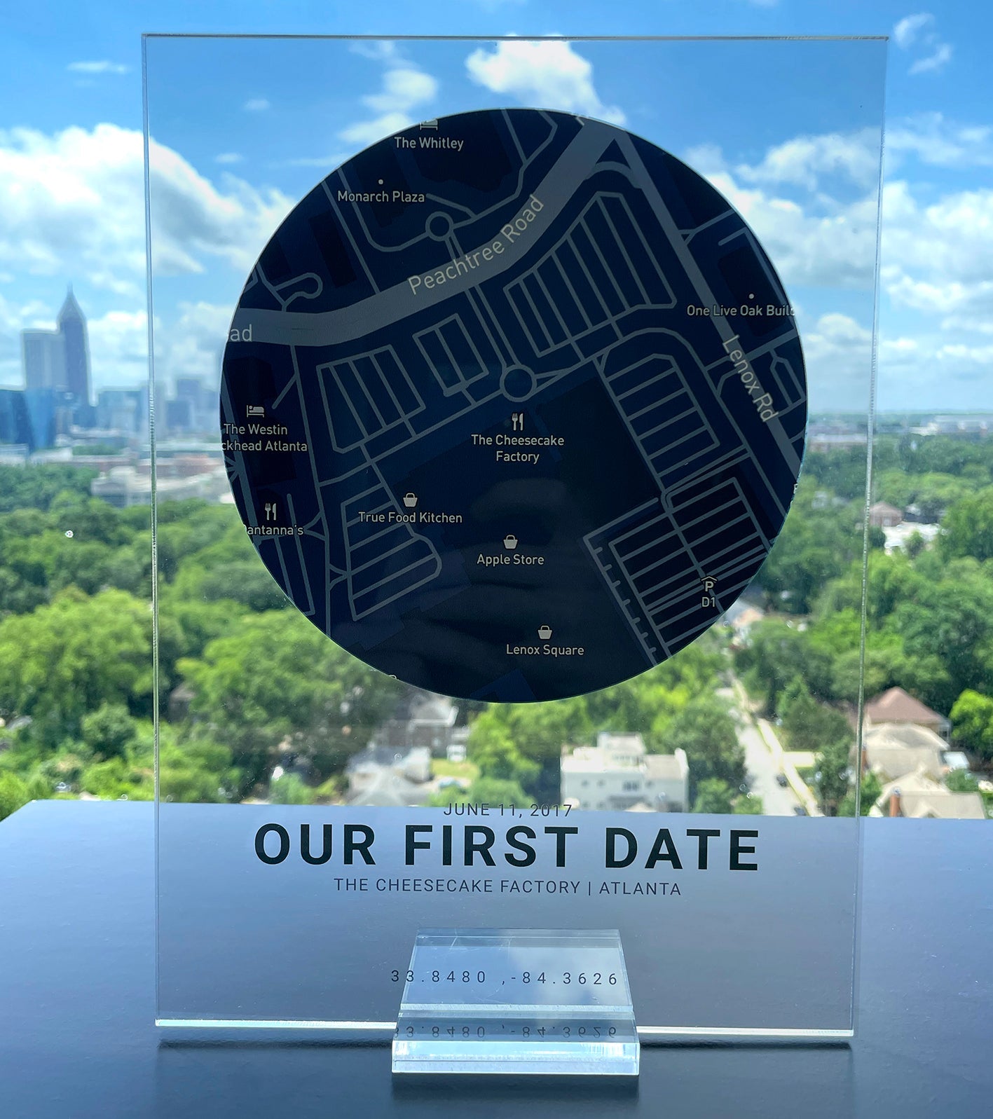 Personalized Map Plaque