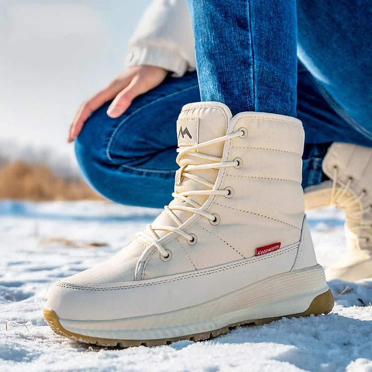 Warm Insulated Snow Boots with Laces