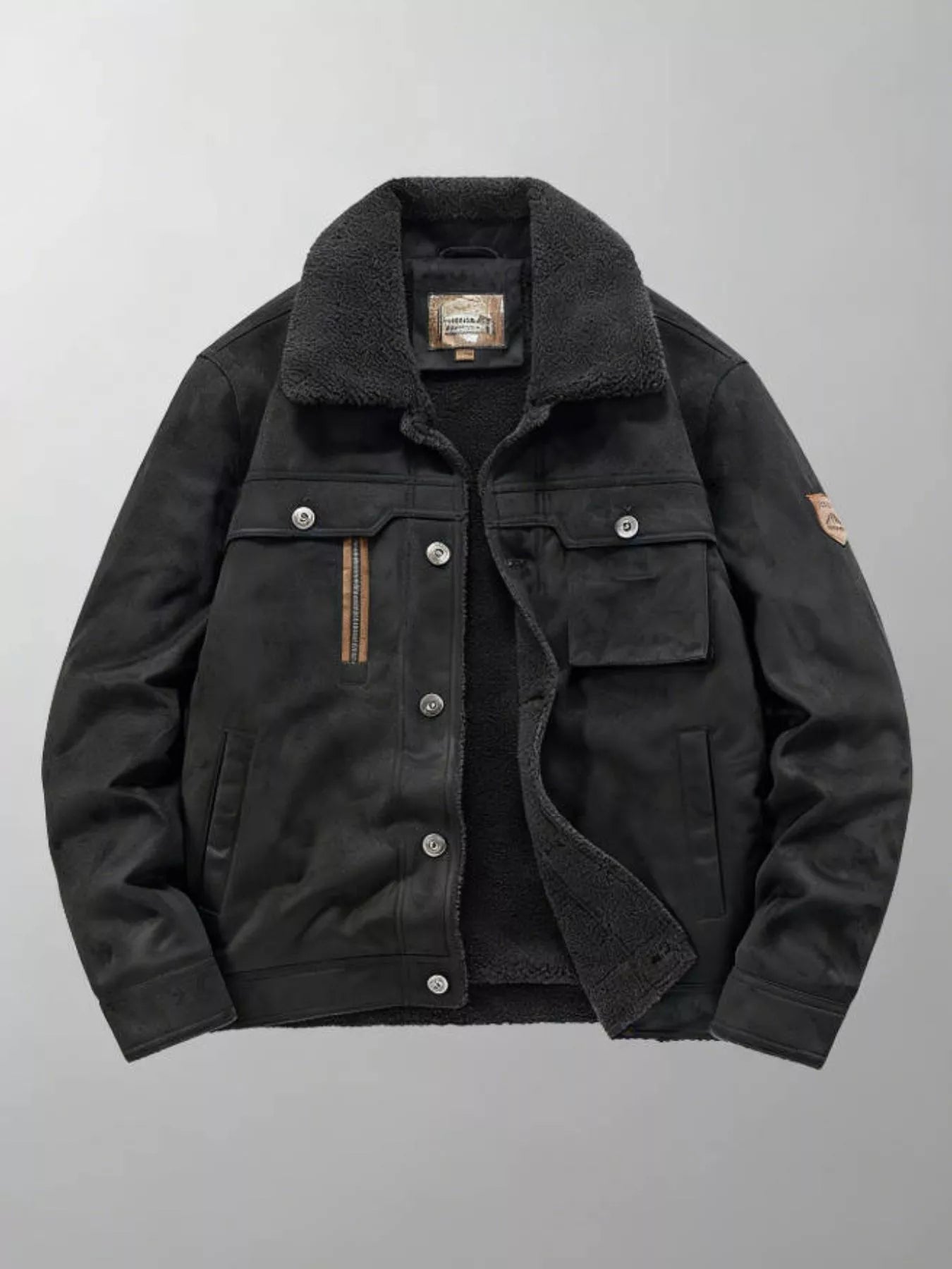 Large Men's Thick Fleece Lined Jacket
