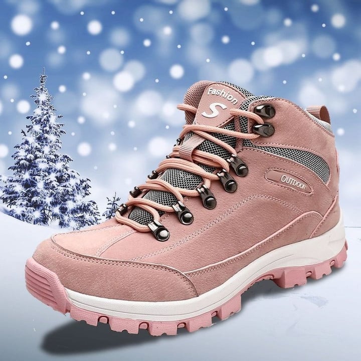 Orthopedic Women Comfortable  Warm Lace Up Hiking Snow Boots