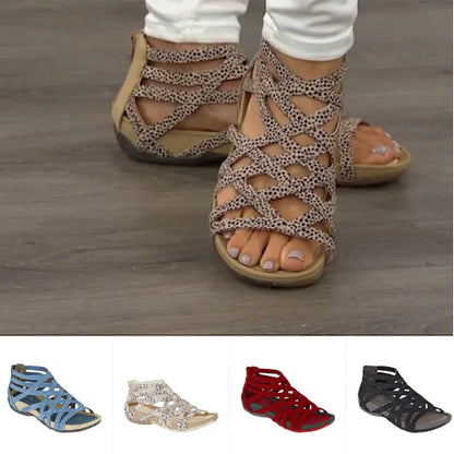 Round Toe Hollow Roman Gladiator Sandals