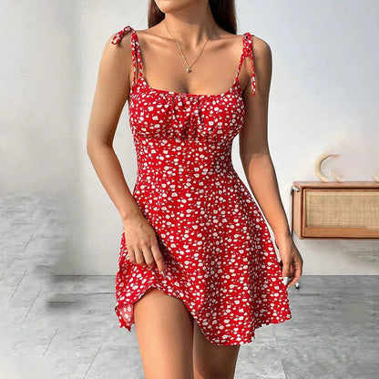 Women's Casual Floral Print A-Line Dress