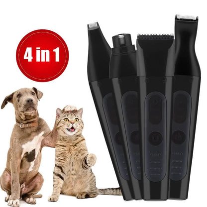 4 in 1 Pet Grooming Device Hair Trimmer Dog Cat Paw Nail Grinder