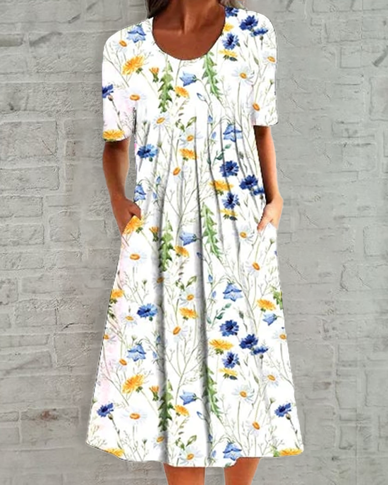 Relaxed Fit Floral Sundress for Women - OutfitLondon