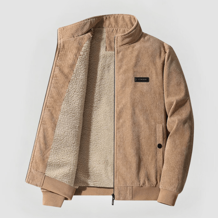 Rugged Textured Mens Bomber Jacket