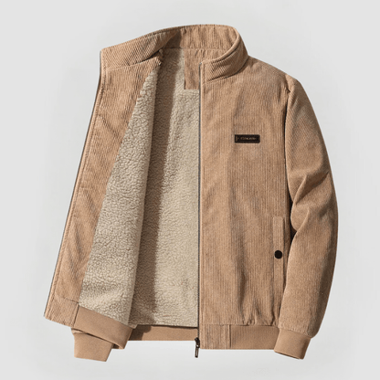 Rugged Textured Mens Bomber Jacket