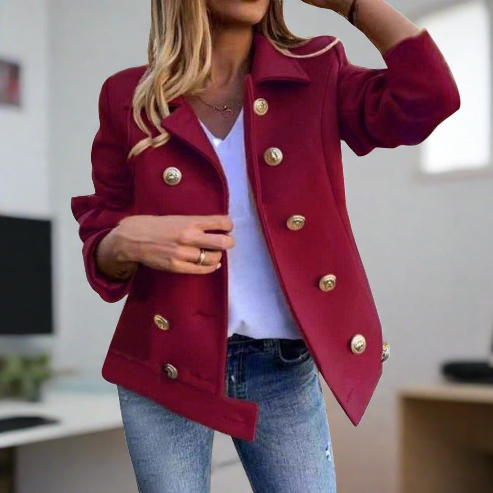 Timeless Simple Women's One Button Jacket - OutfitLondon