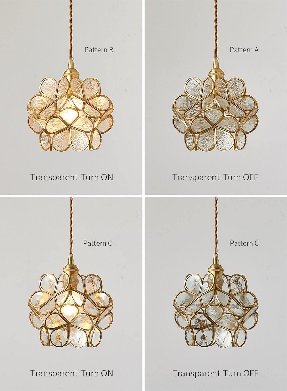 Classic Glass Pendant Light with Brass Accent