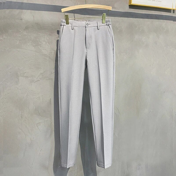 Relaxed Fit Mens Stretch Waist Smart Pants - OutfitLondon