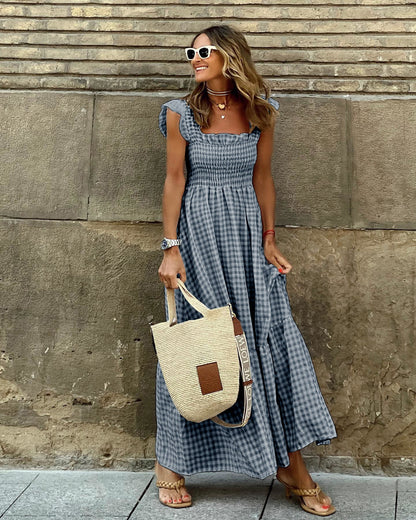 Beautiful Floral Maxi Dress with Bell Sleeves