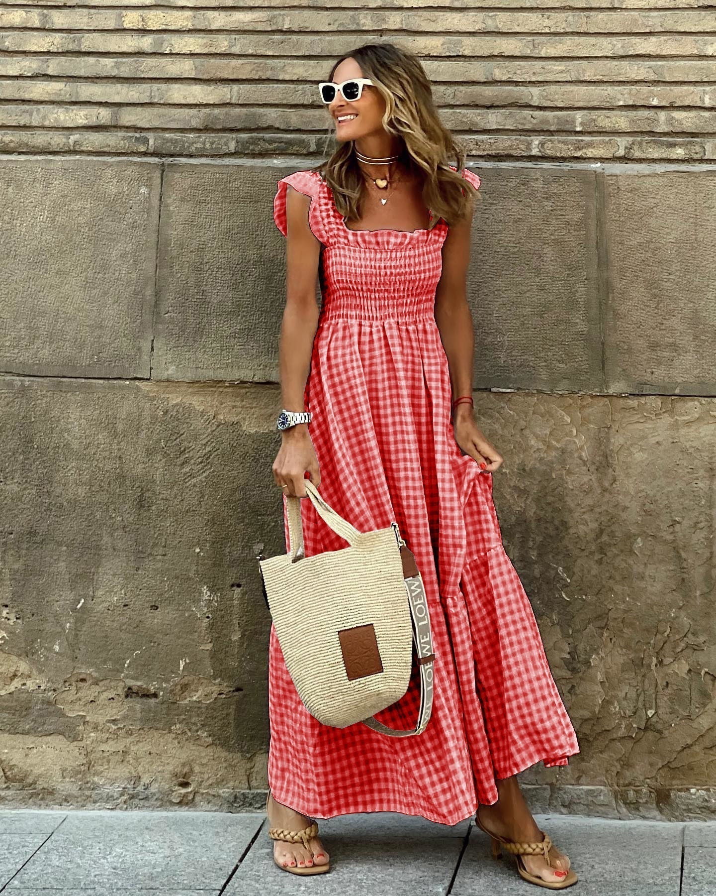 Beautiful Floral Maxi Dress with Bell Sleeves