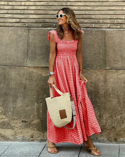 Beautiful Floral Maxi Dress with Bell Sleeves