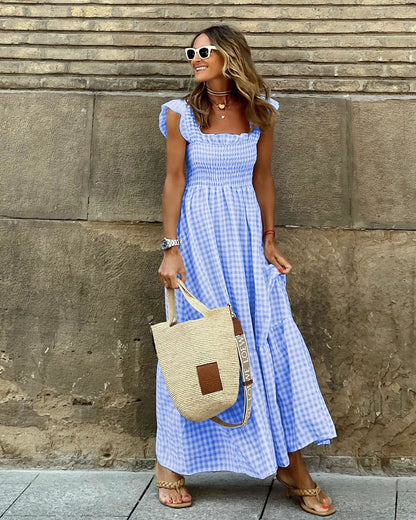 Beautiful Floral Maxi Dress with Bell Sleeves