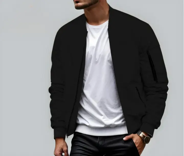 Slim Fit Mens Zipper Jacket Casual Wear