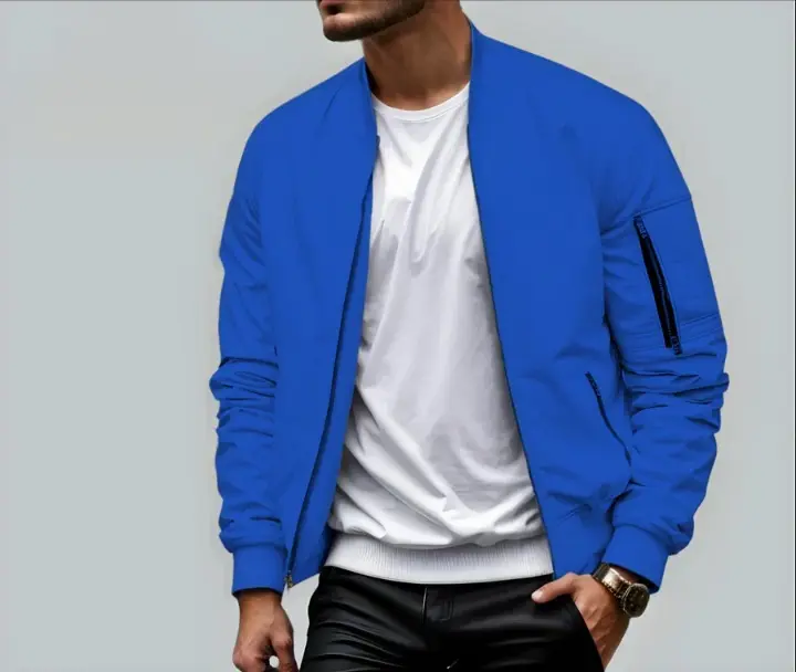 Slim Fit Mens Zipper Jacket Casual Wear