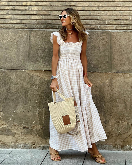 Beautiful Floral Maxi Dress with Bell Sleeves - OutfitLondon